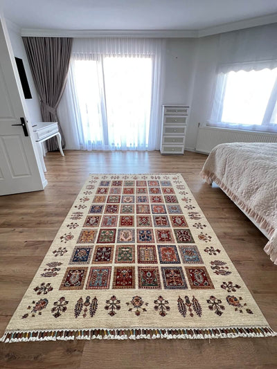 Afgan Binbirgece El Dokuma Halı