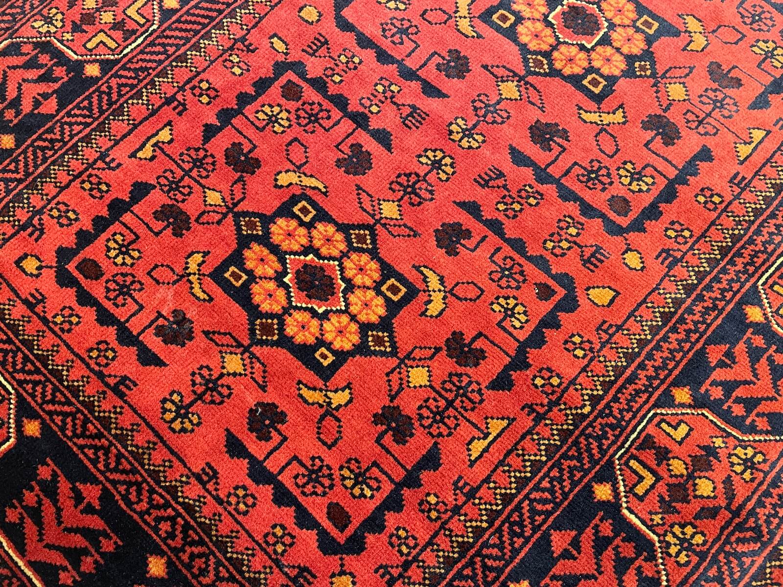 Afgan Kunduz El Dokuma Halı Yolluk