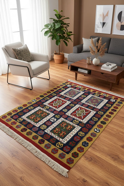 Antik Süper İnce El Dokuma Kilim