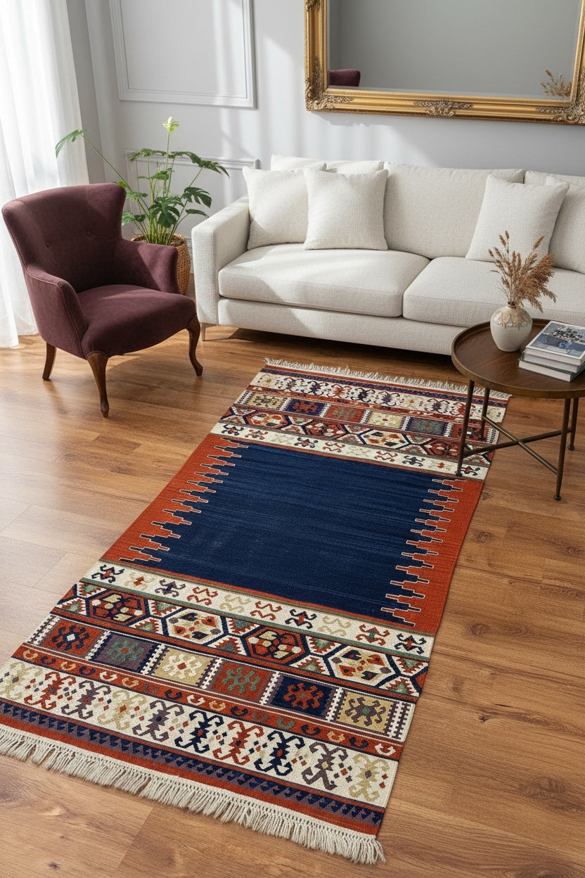 Antik Süper İnce El Dokuma Kilim