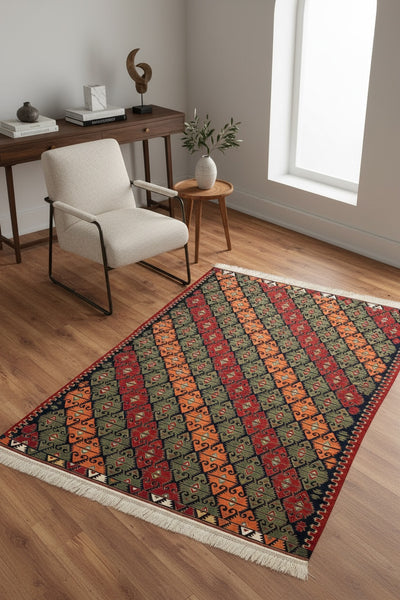 Antik Süper İnce El Dokuma Kilim