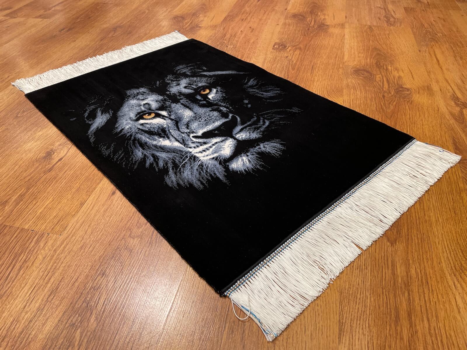 Aslan Desenli Tablo Bambu Halı