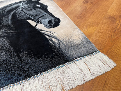 At Desenli Tablo Bambu Halı