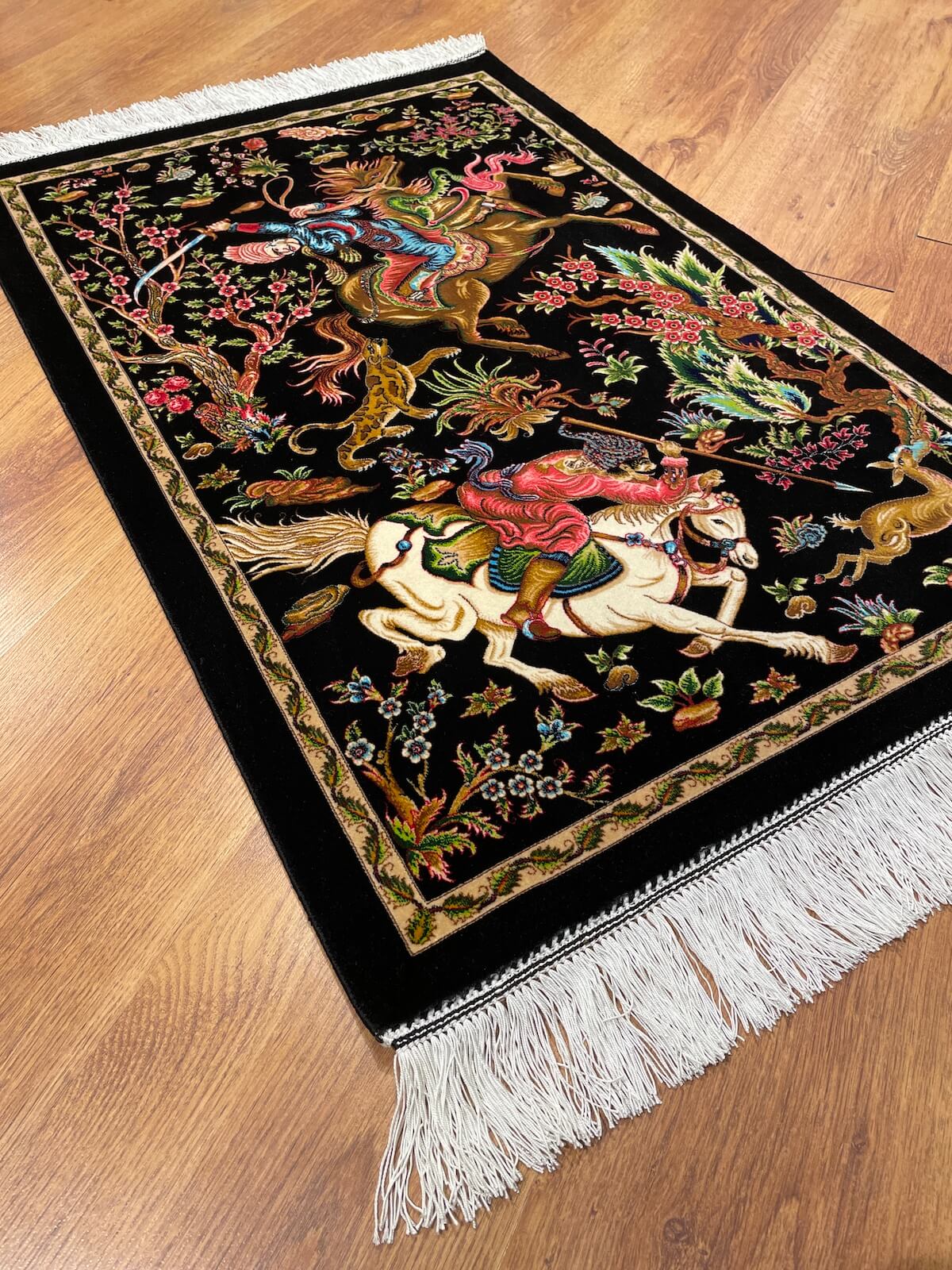 Av Temalı Tablo Bambu Halı