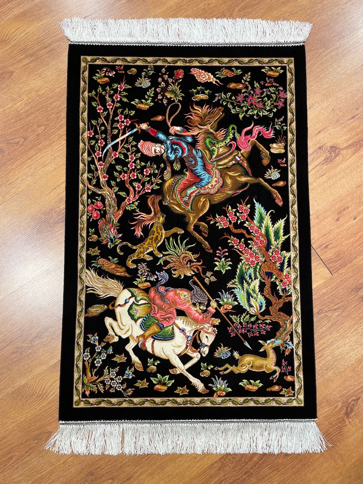 Av Temalı Tablo Bambu Halı