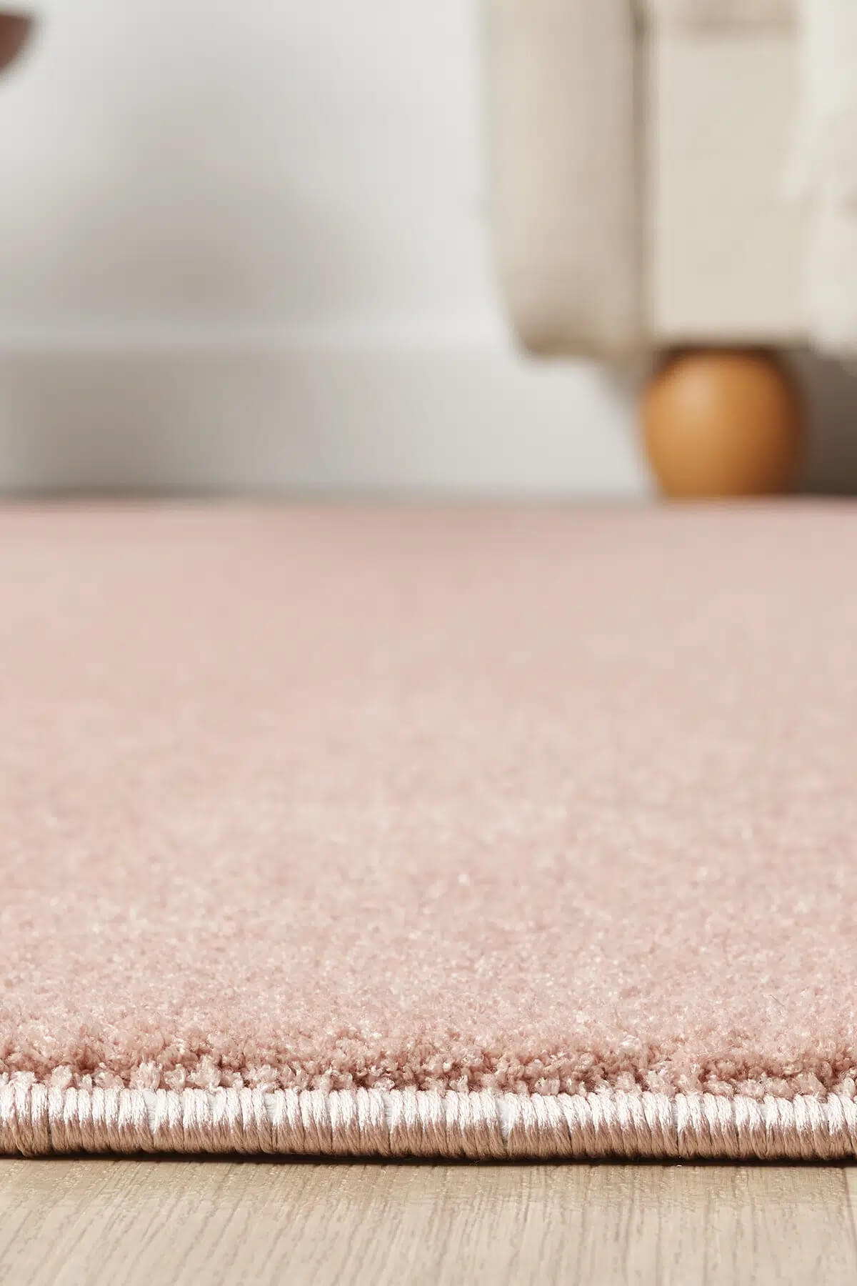 Bali Yumuşak Dokulu Sade Pembe Halı