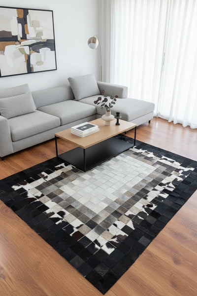 Patchwork Orijinal Deri Halı