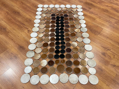 Puantiyeli Orijinal Deri Halı