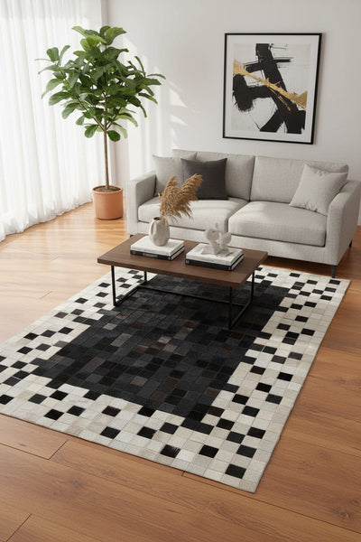 Patchwork Orijinal Deri Halı