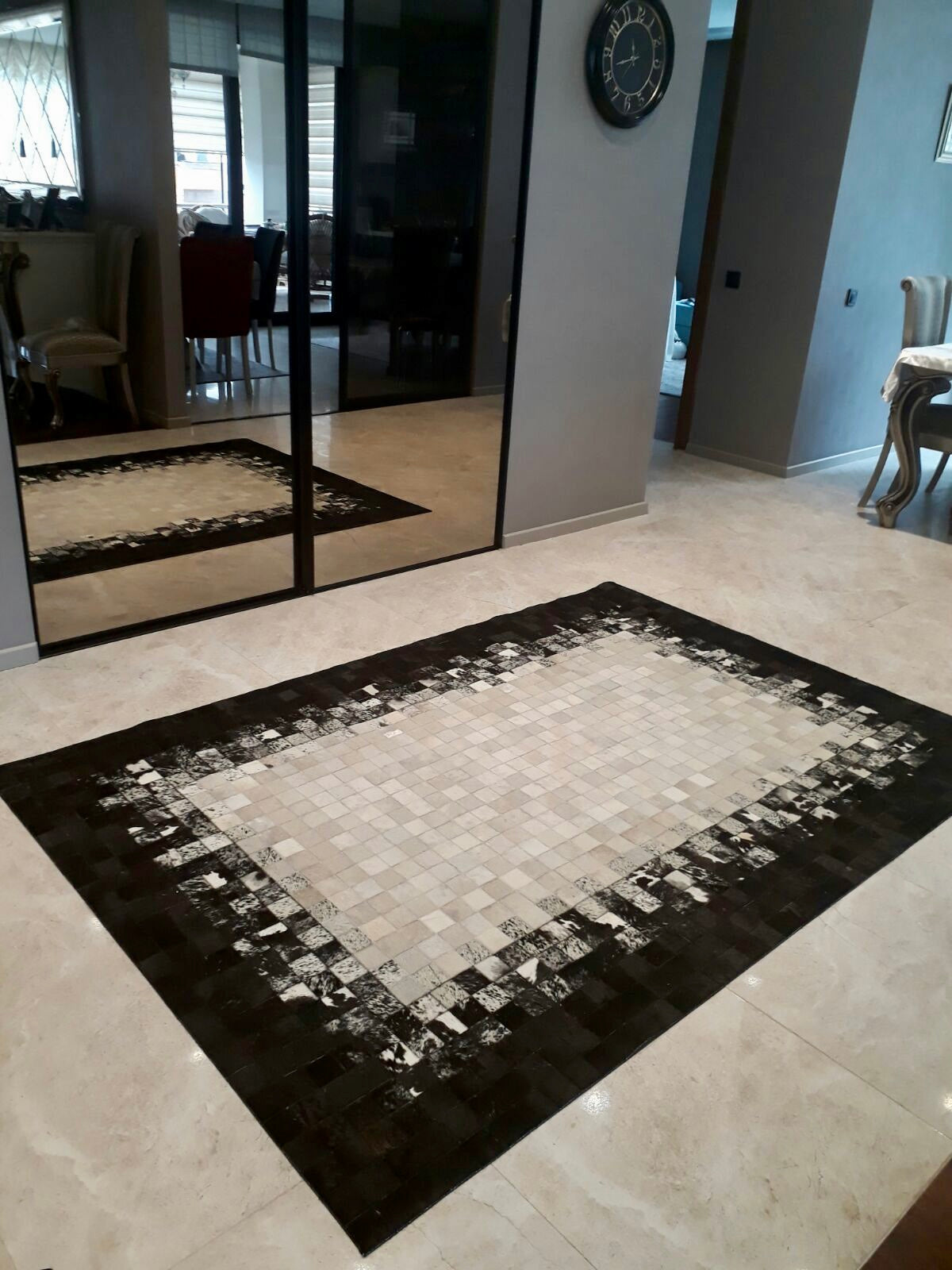 Patchwork Orijinal Deri Halı