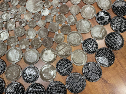 Puantiyeli Yuvarlak Orijinal Deri Halı