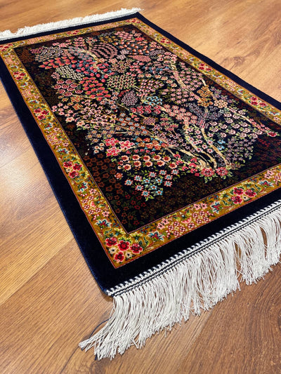 Hayat Ağacı Desenli Tablo Bambu Halı