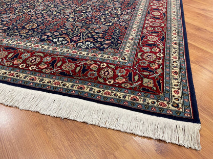 Hereke Yedidağın Çiçeği Lacivert El Dokuma Halı