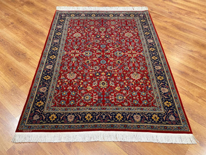 Hereke Yedidağın Çiçeği Kırmızı El Dokuma Halı