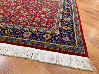 Hereke Yedidağın Çiçeği Kırmızı El Dokuma Halı