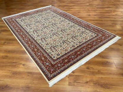 Hereke Yedidağın Çiçeği Krem El Dokuma Halı