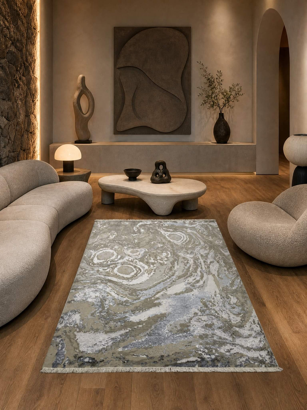 İllusion Bambu El Dokuma Halı