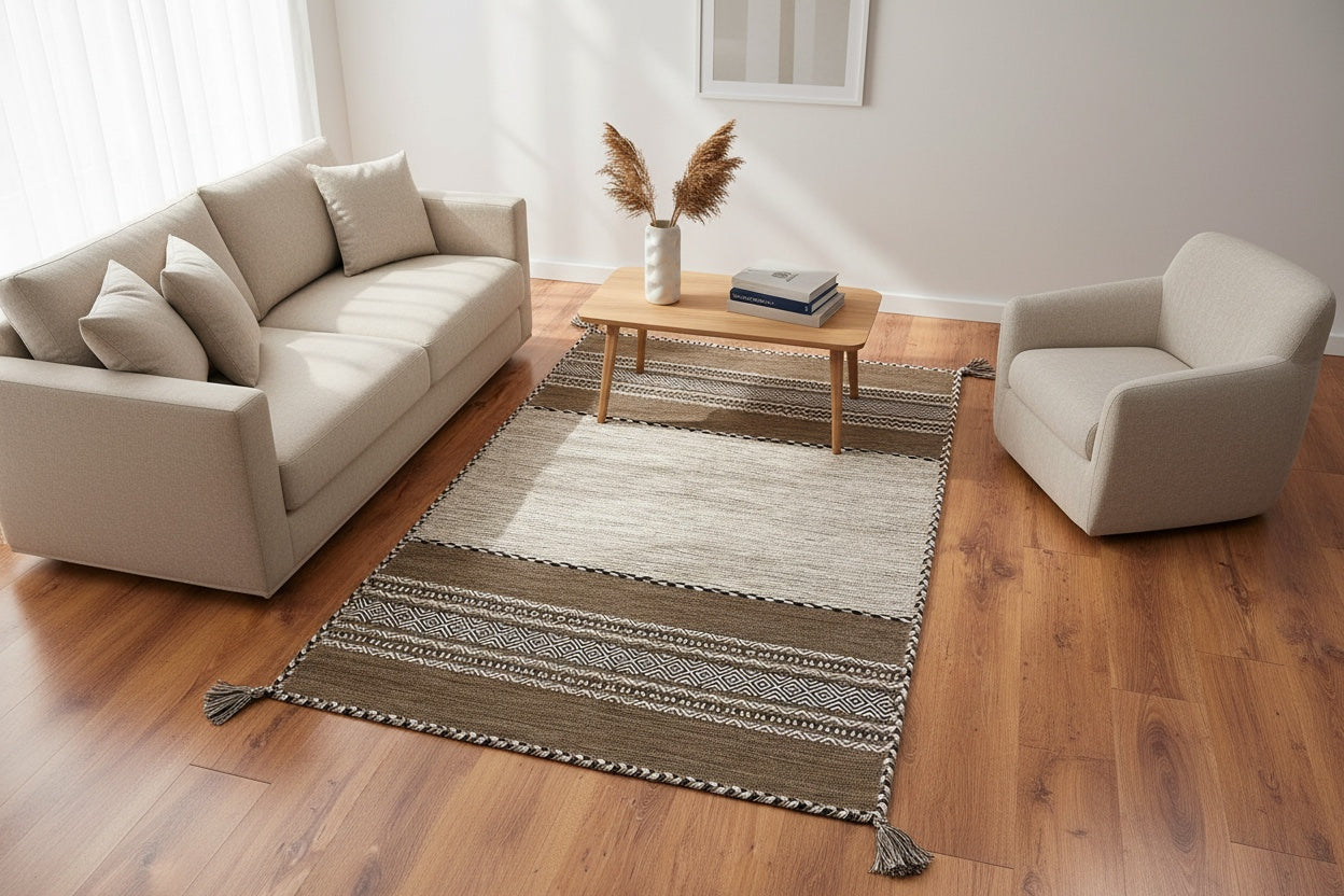 İskandinav Kilim 01 Fildişi