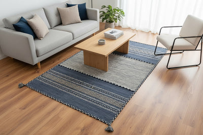İskandinav Kilim 01 Mavi