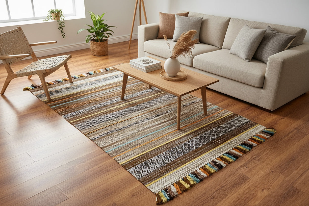 İskandinav Kilim 02 Fildişi