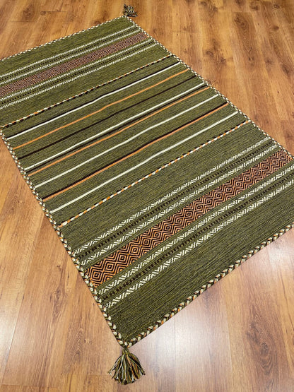 İskandinav Kilim 03 Yeşil