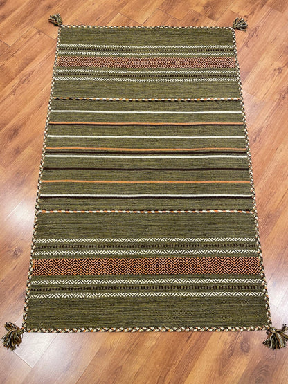 İskandinav Kilim 03 Yeşil
