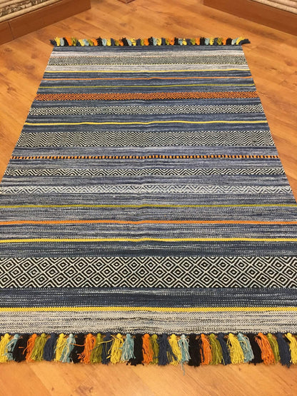 İskandinav Kilim 02 Açık Mavi