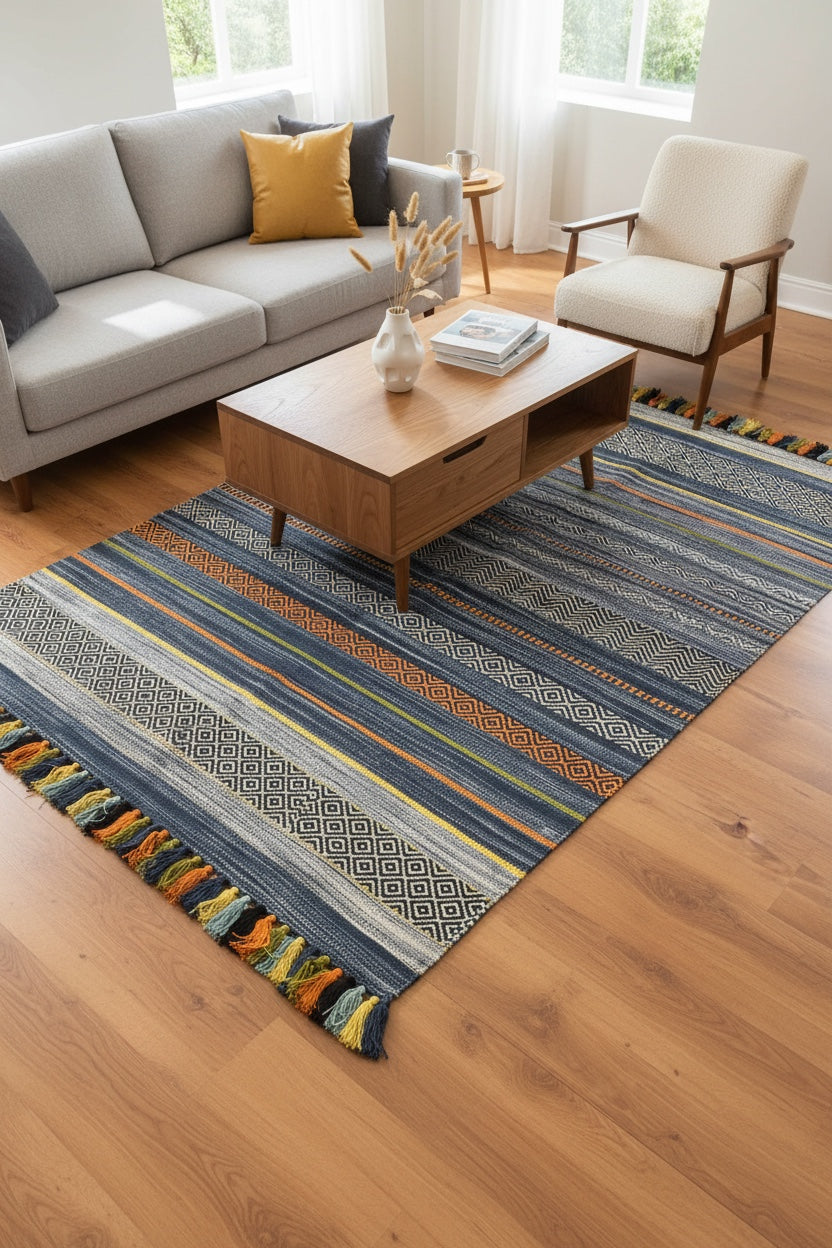 İskandinav Kilim 02 Açık Mavi