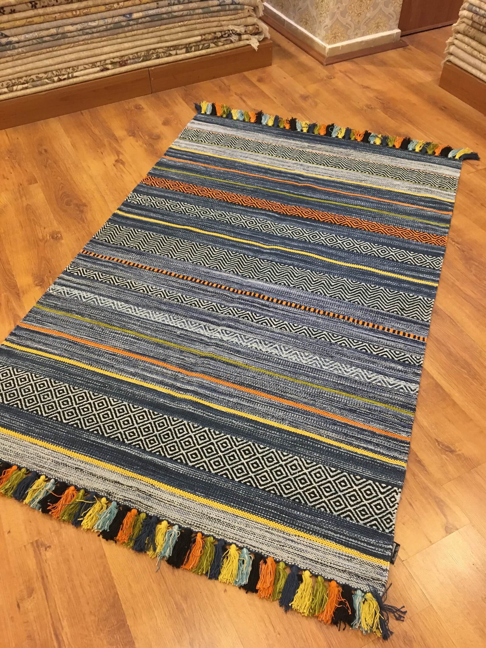 İskandinav Kilim 02 Açık Mavi