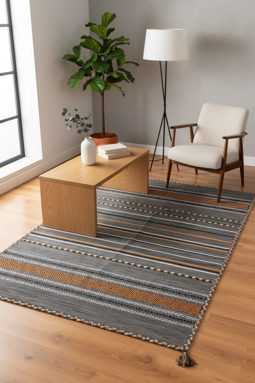 İskandinav Kilim 03 Koyu Gri