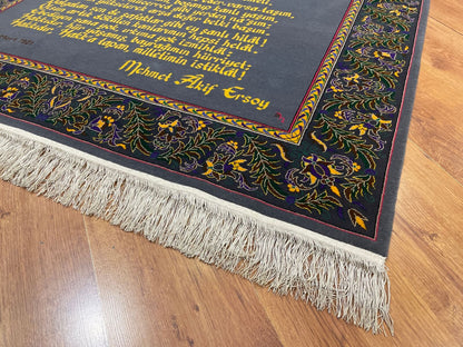 İstiklal Marşı El Dokuma Tablo Halı