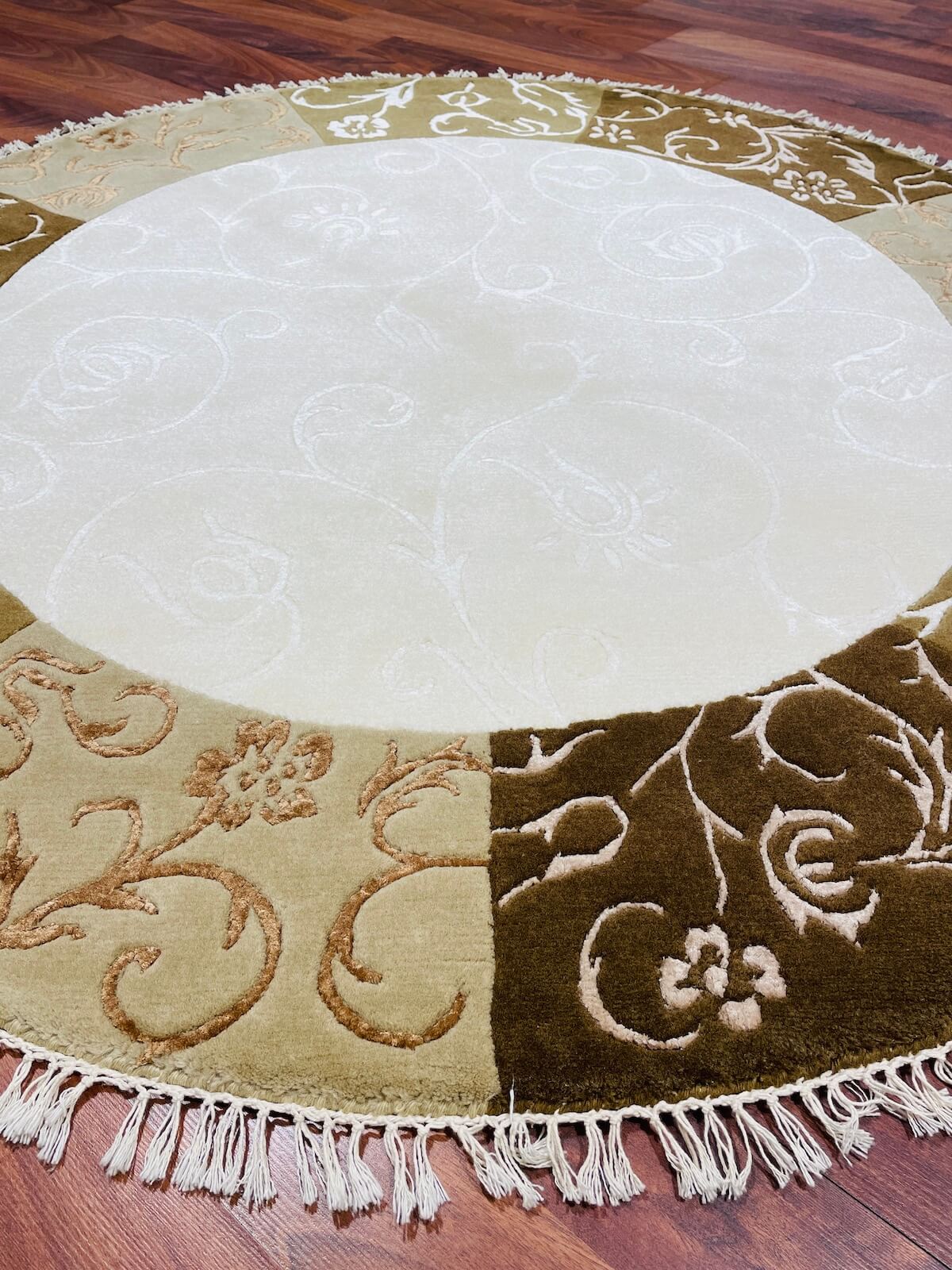 Kaftan Serisi Nepal Yuvarlak El Dokuma Halı