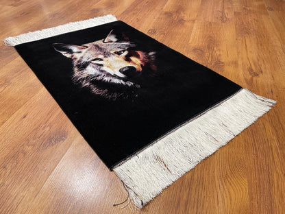 Kurt Desenli Tablo Bambu Halı