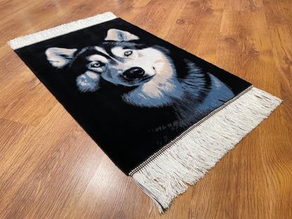 Kurt Desenli Tablo Bambu Halı