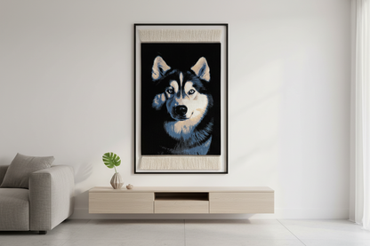 Kurt Desenli Tablo Bambu Halı