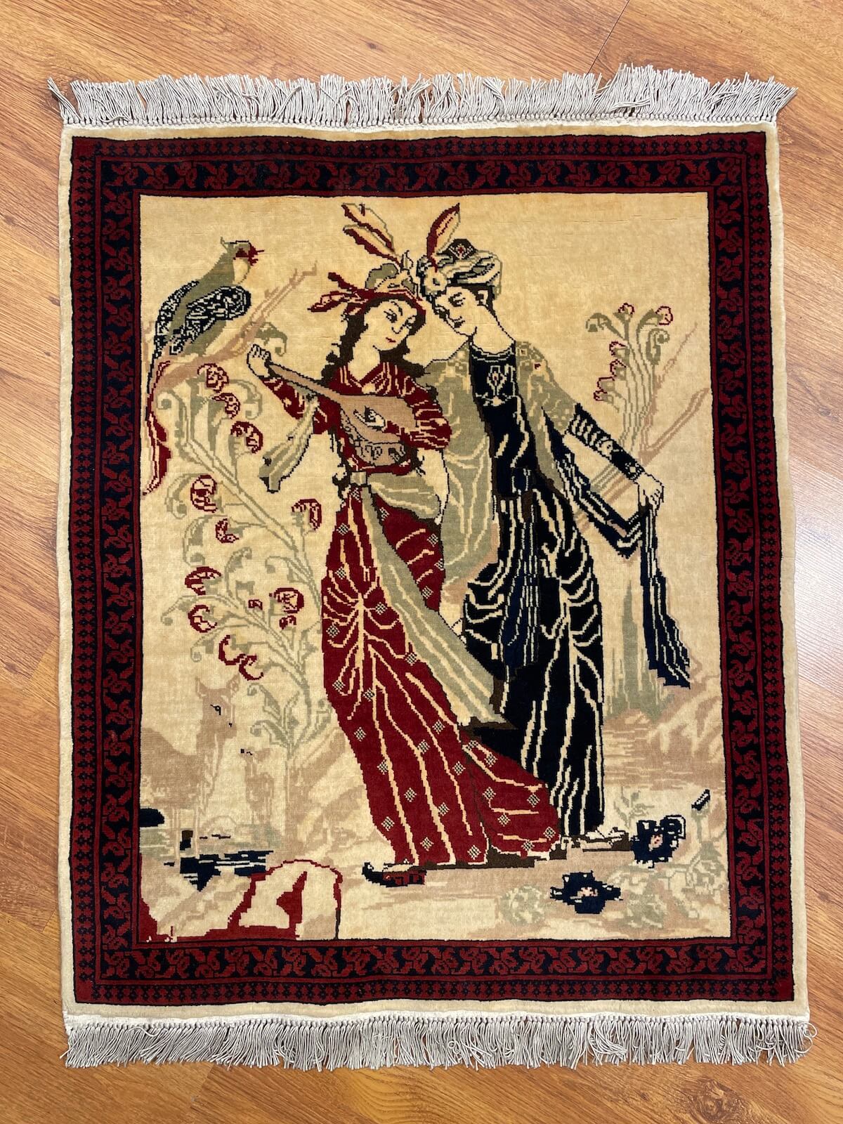 Leyla Mecnun Tablo El Dokuma Halı