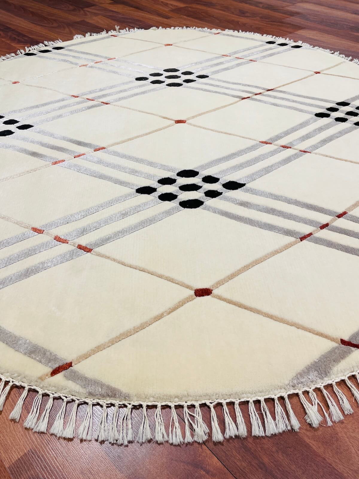 London Serisi Nepal Yuvarlak El Dokuma Halı