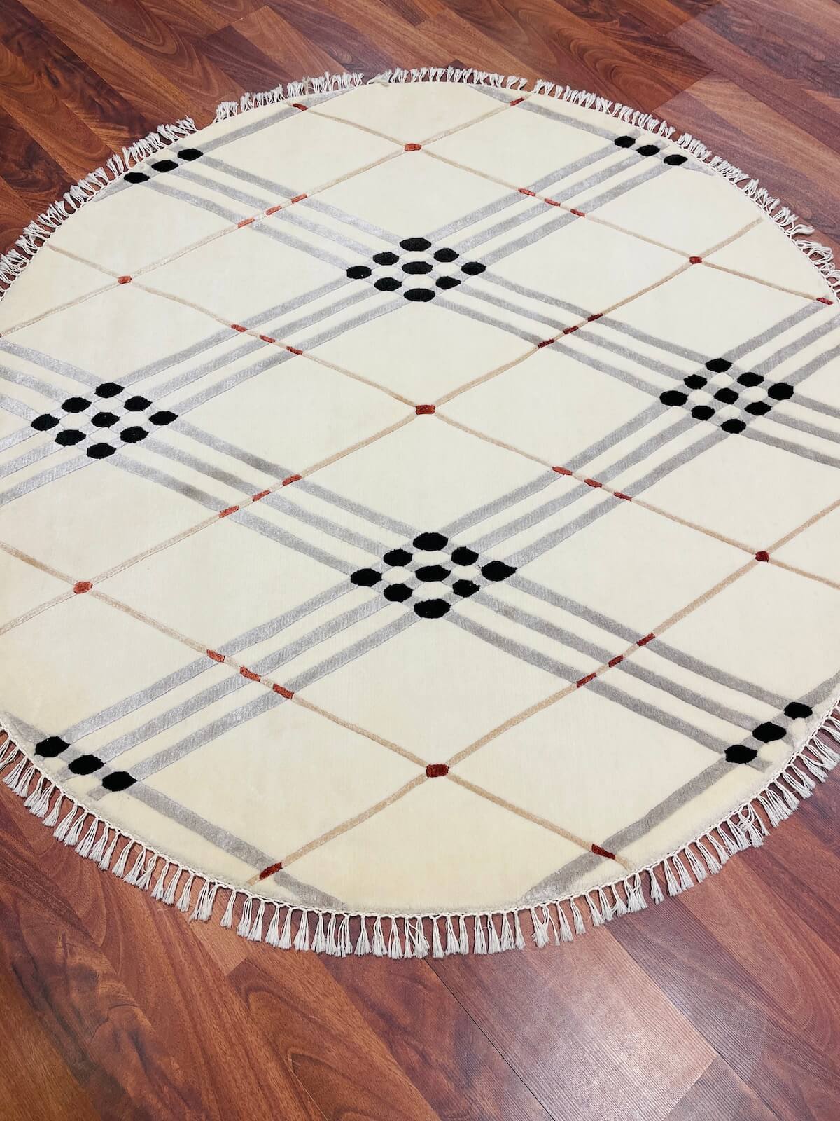 London Serisi Nepal Yuvarlak El Dokuma Halı