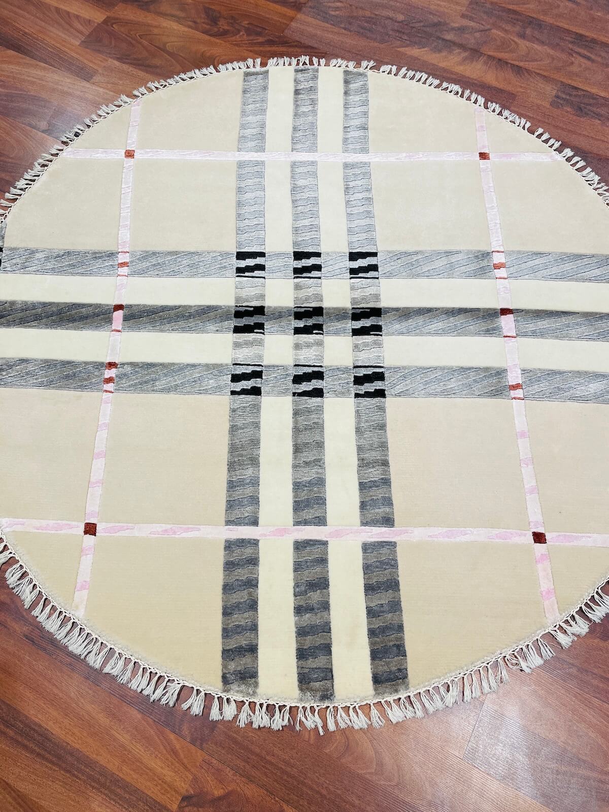 London Serisi Nepal Yuvarlak El Dokuma Halı