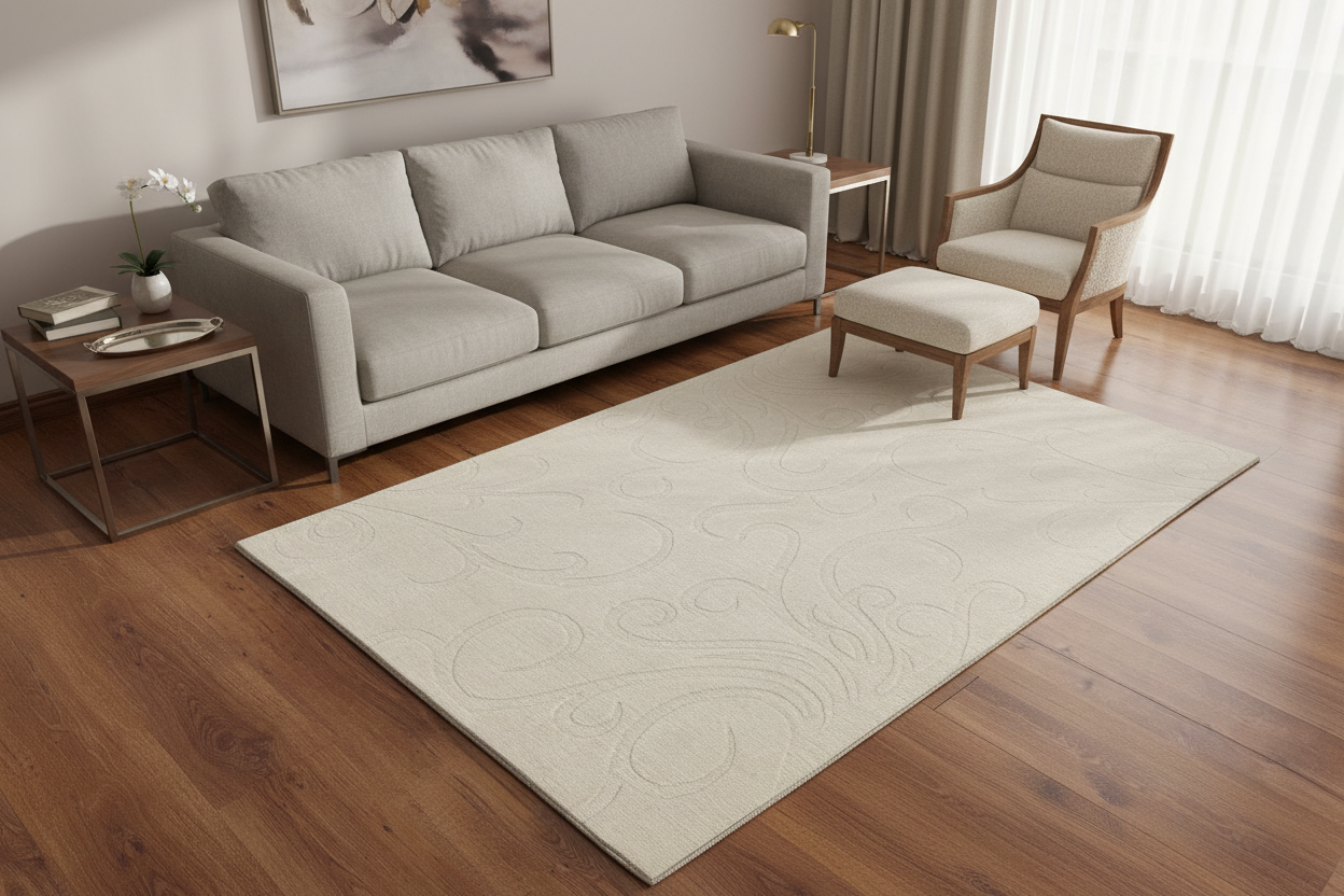 Lori El Dokuma Krem Yün Halı