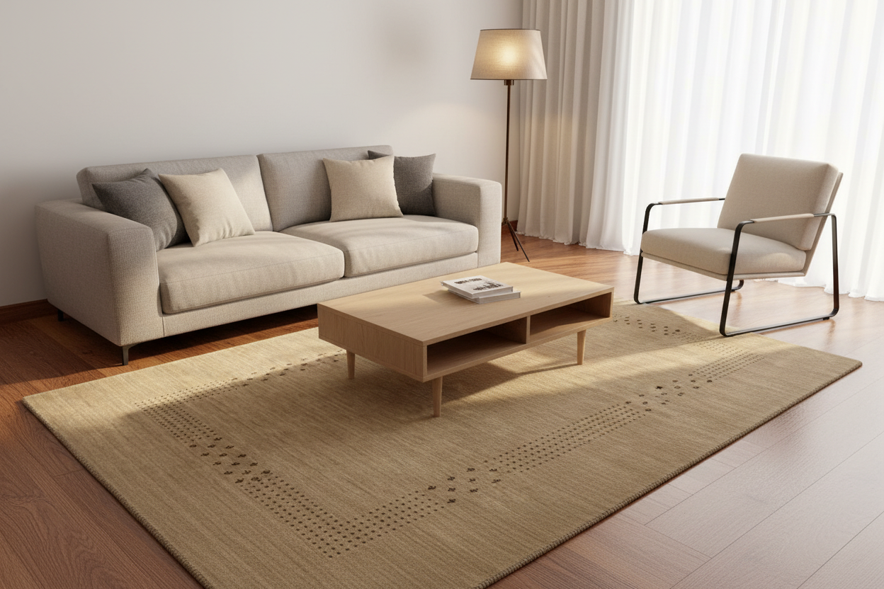 Lori El Dokuma Bej Yün Halı