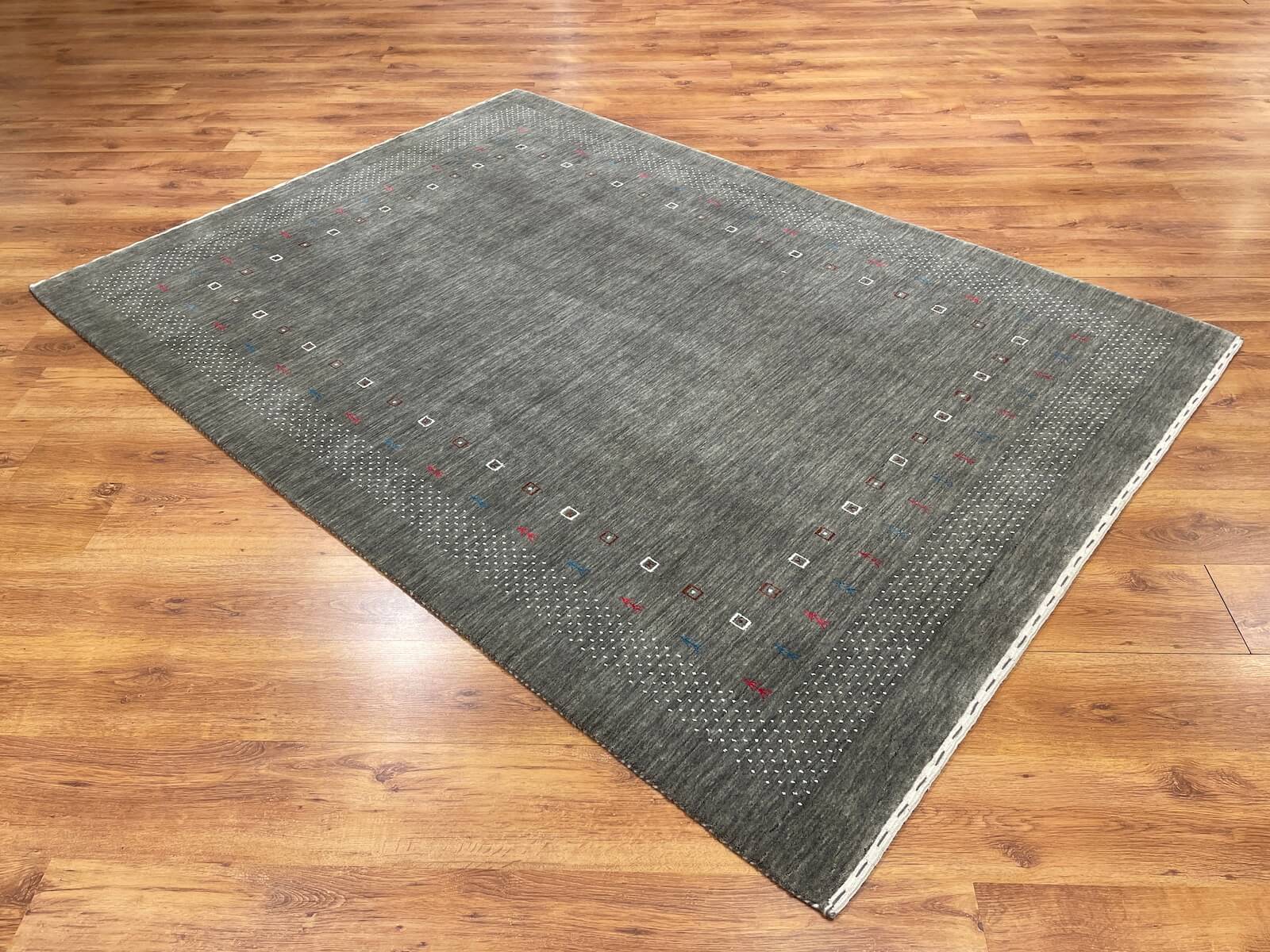 Lori El Dokuma Gri Yün Halı