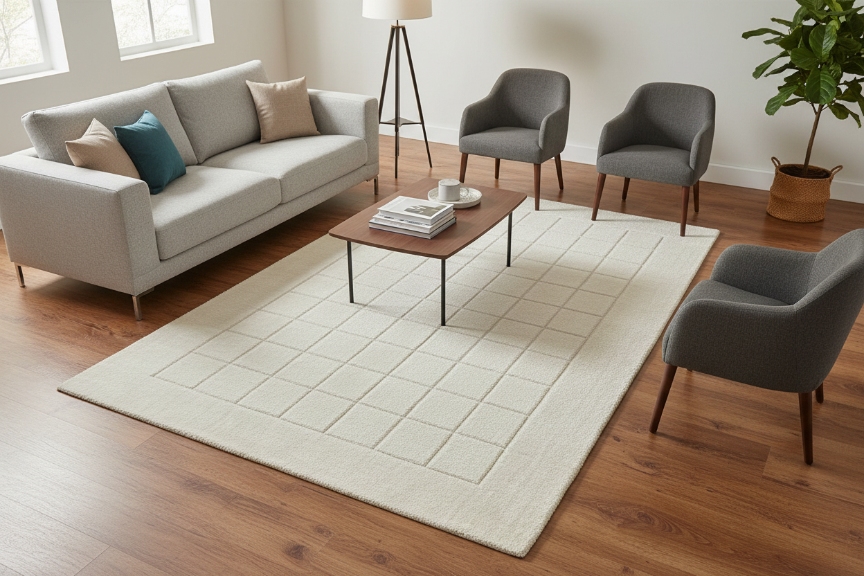 Lori El Dokuma Krem Yün Halı