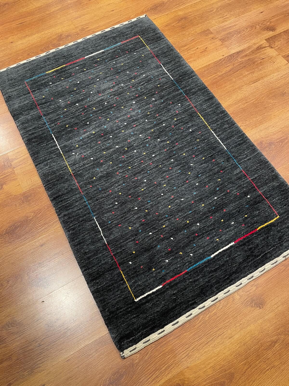 Lori El Dokuma Antrasit Yün Halı