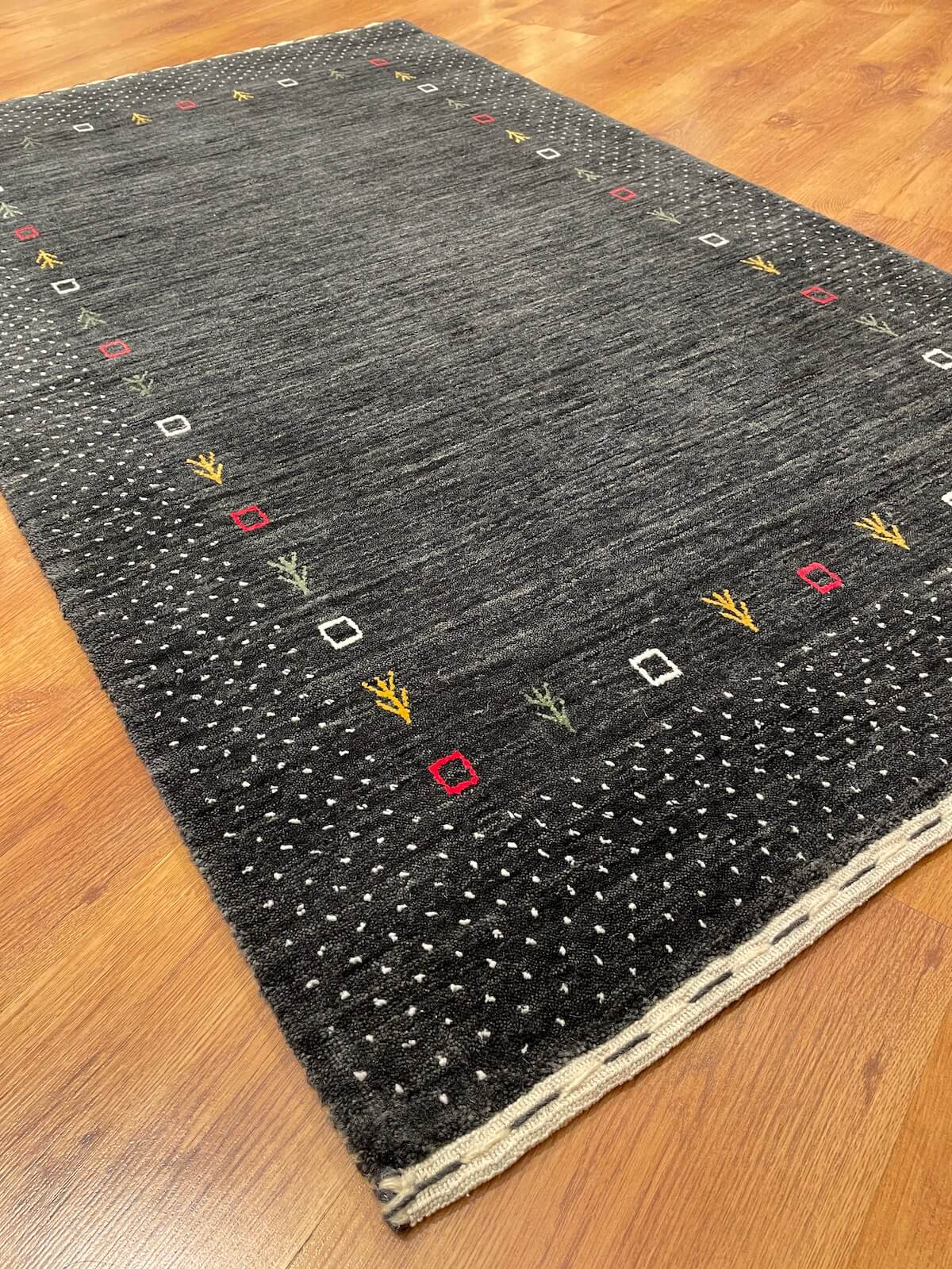 Lori El Dokuma Antrasit Yün Halı