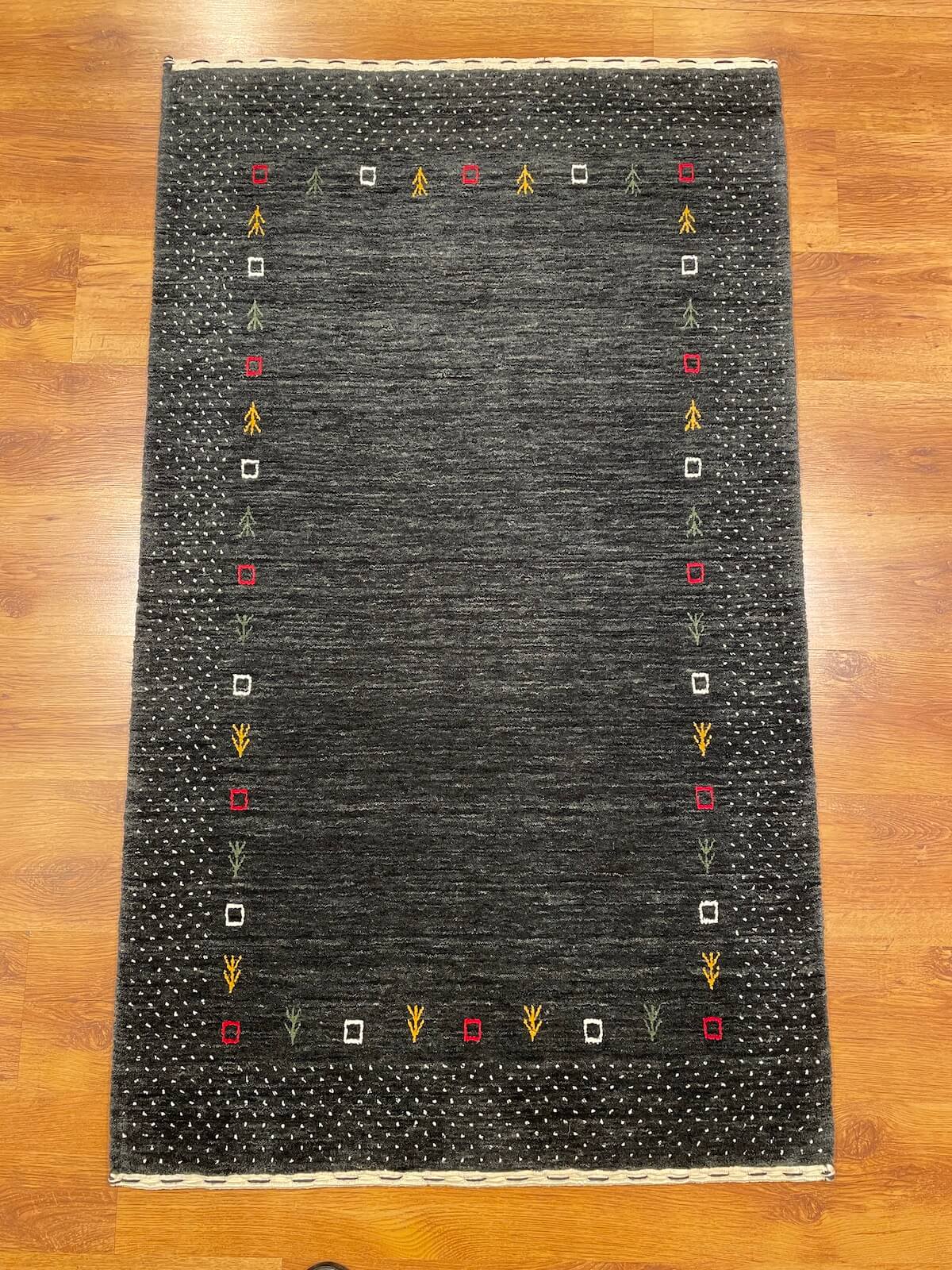 Lori El Dokuma Antrasit Yün Halı