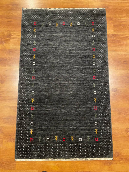 Lori El Dokuma Antrasit Yün Halı