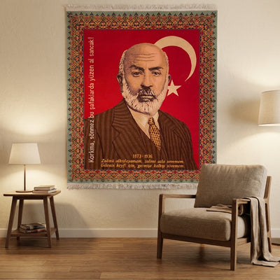 Mehmet Akif Ersoy El Dokuma Tablo Halı