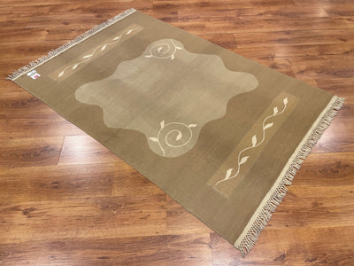 Modern Pastel El Dokuma Kilim