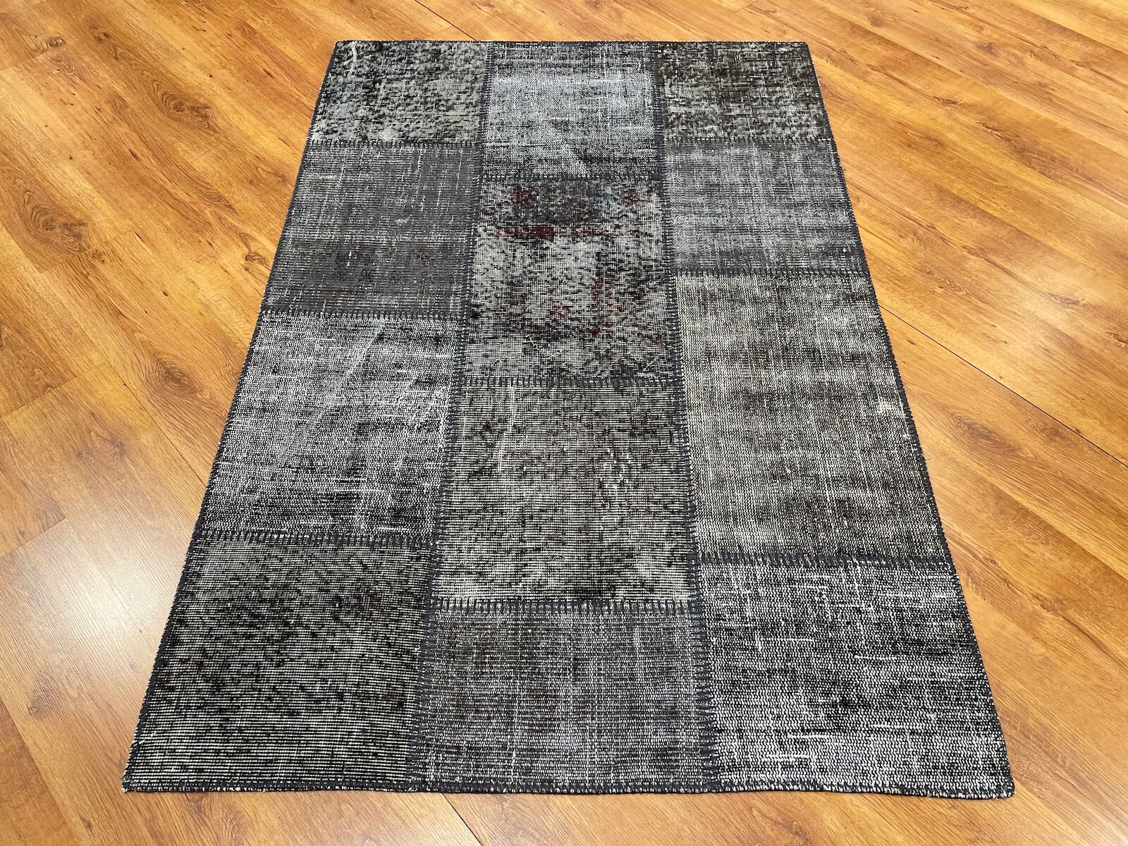 Patchwork Antrasit El Dokuma Halı